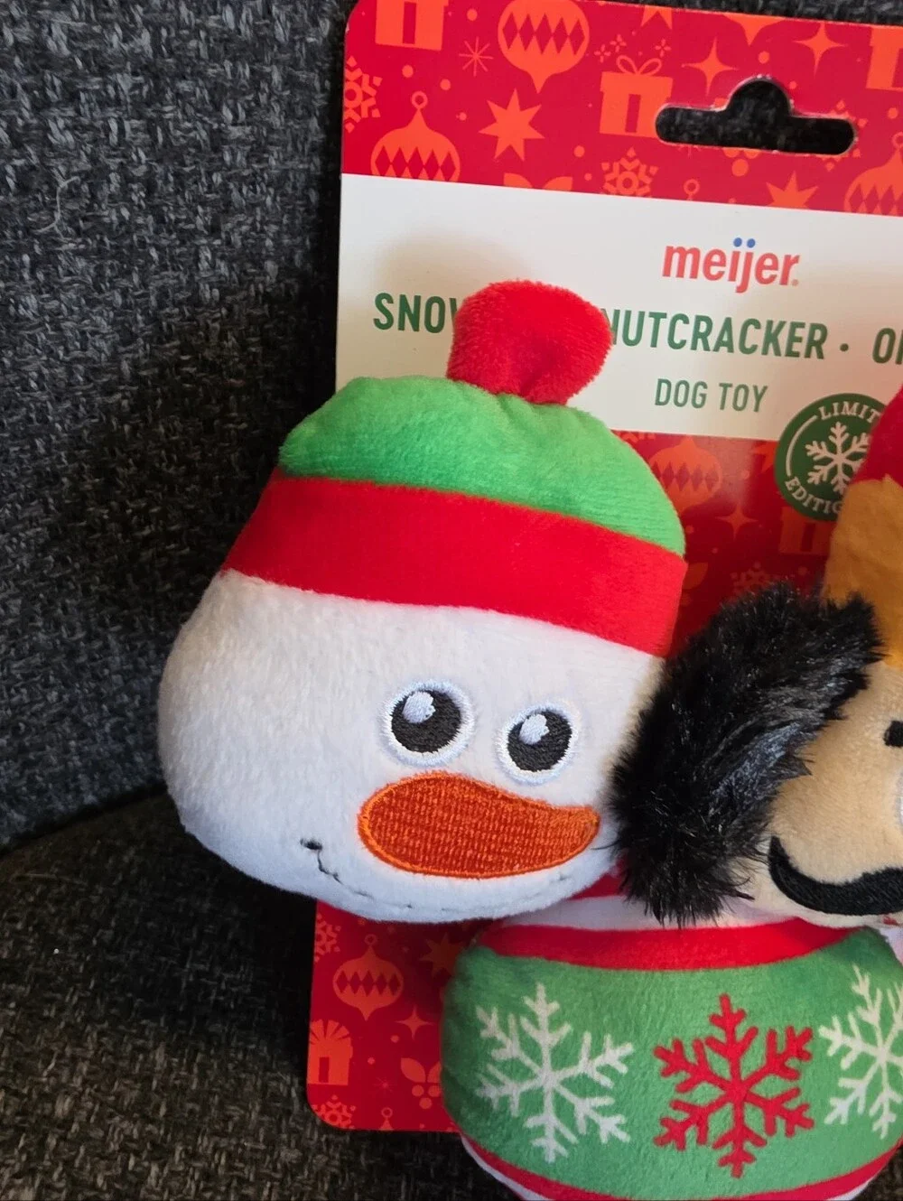 NIP Snowman Nutcracker & Ornament Christmas Themed Dog Toys Miejer Squeaky